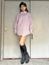 ロングシャギービッグニットトップス